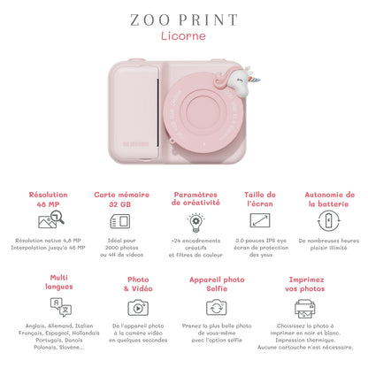 Appareil photo instantané - Licorne