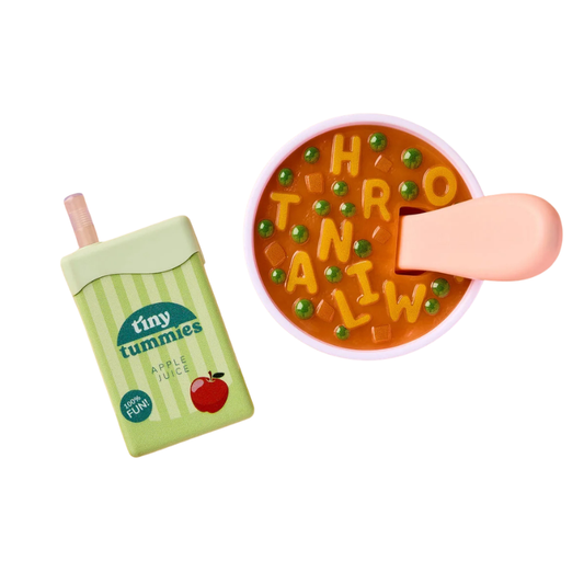 Coffret repas magique pour poupée - Soupe alphabet & Jus de pomme