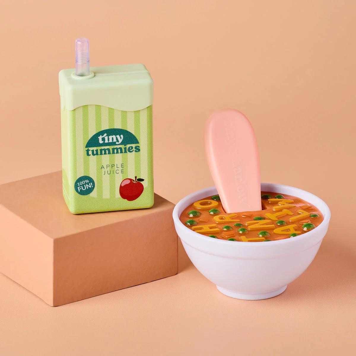 Coffret repas magique pour poupée - Soupe alphabet & Jus de pomme