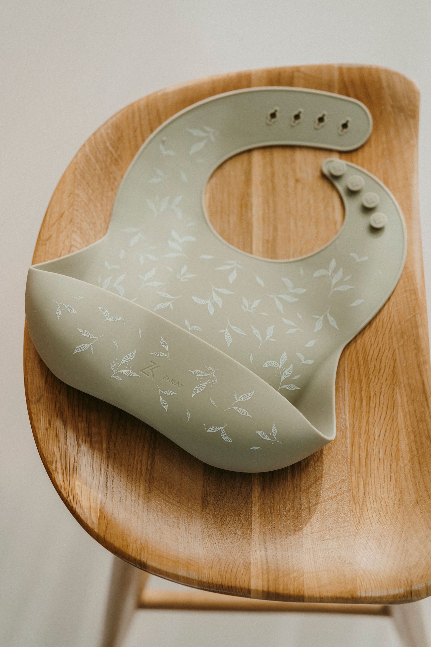 Bavoir en silicone - Feuillage