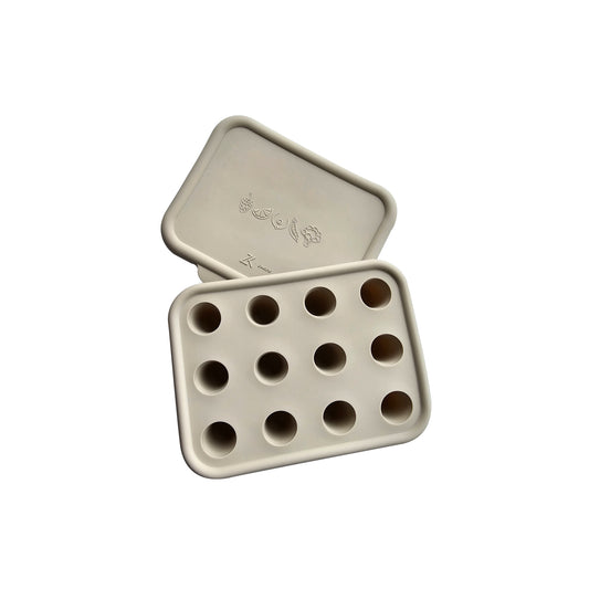 Bac à glaçons en silicone caramel avec couvercle, moule à billes