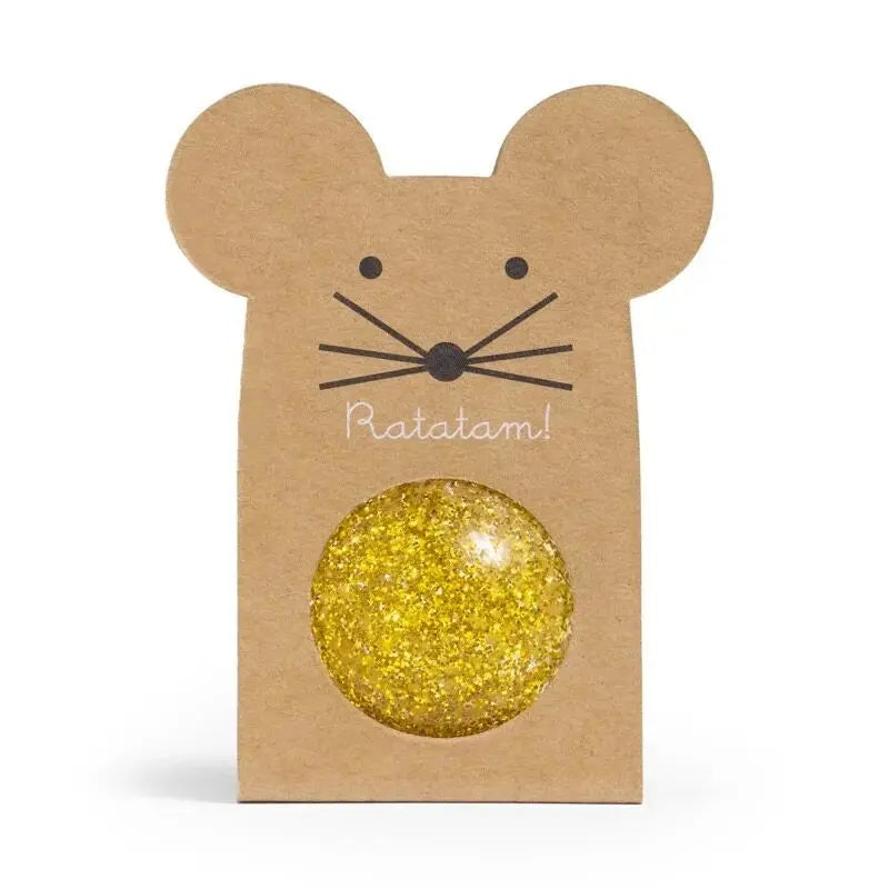 Balle rebondissante à paillettes - Or