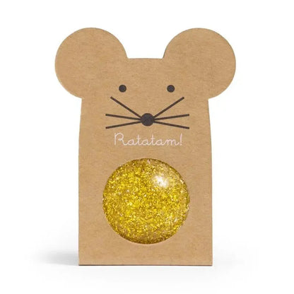 Balle rebondissante à paillettes - Or