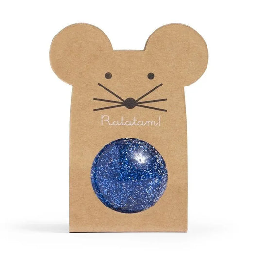 Balle rebondissante à paillettes - Bleu