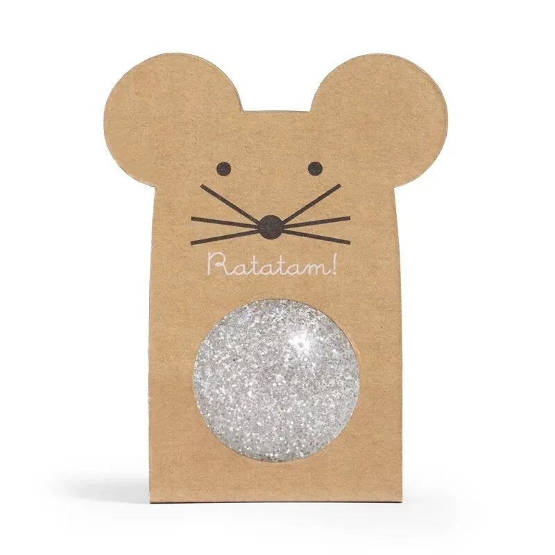 Balle rebondissante à paillettes - Argent
