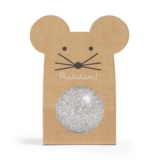 Balle rebondissante à paillettes - Argent