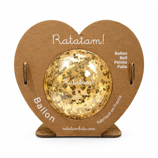 Ballon Mini Coeur - 10 cm - Or