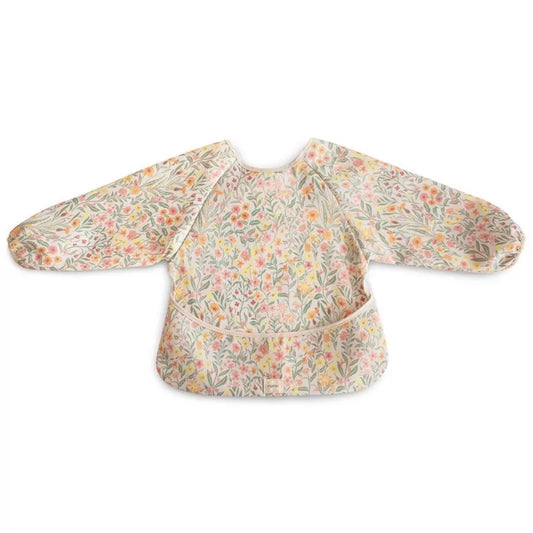 Bavoir à Manches Imperméable – Fleurs pastels