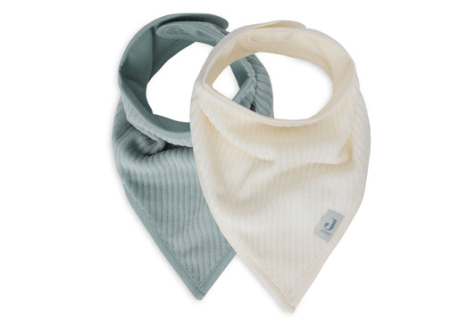 Bavoir bandana – Velvet Sea Green / Ivory
