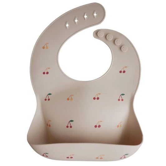 Bavoir en silicone – Cerises
