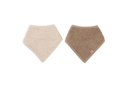 Bavoir bandana - Sand / Milky Coffee