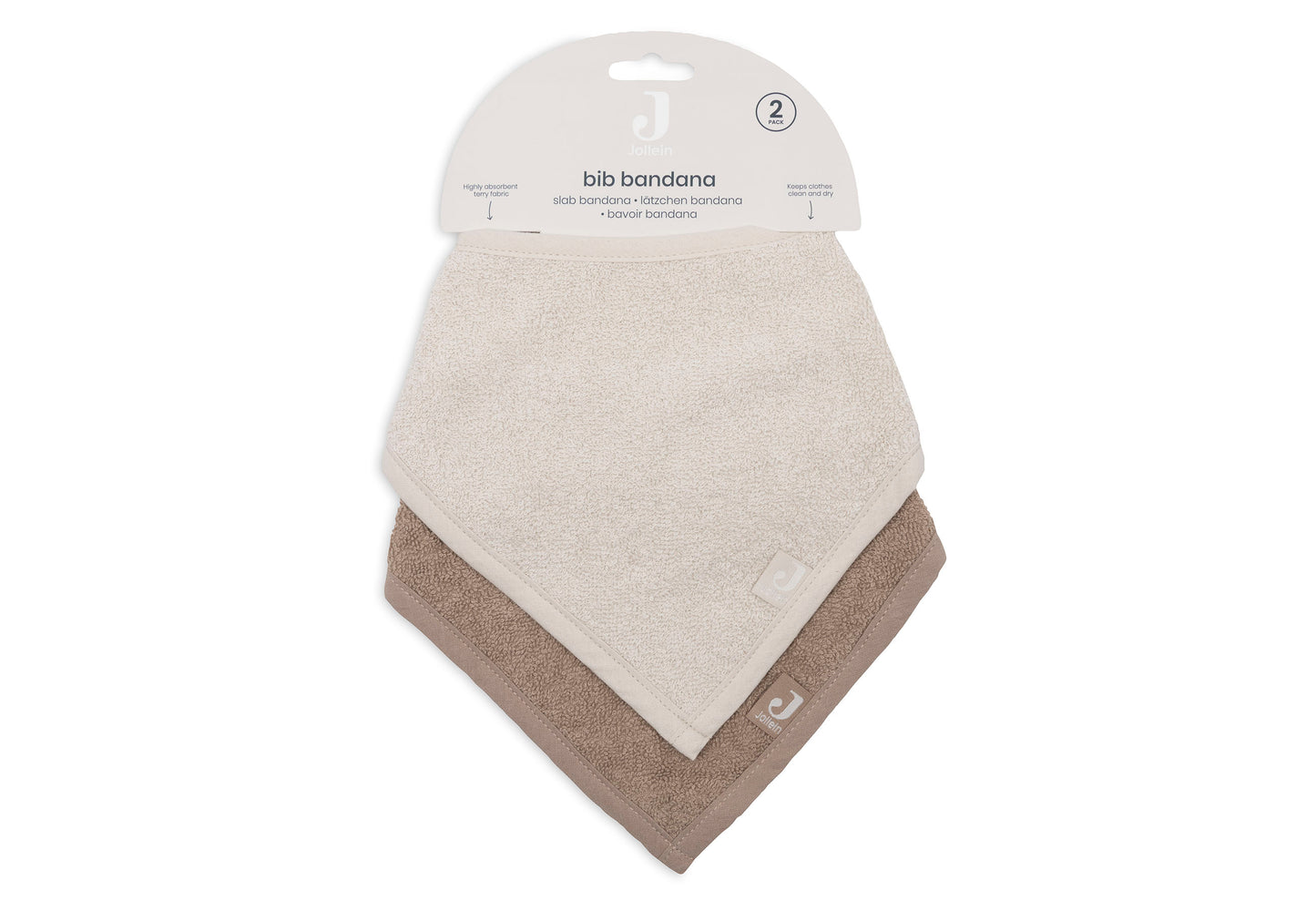 Bavoir bandana - Sand / Milky Coffee