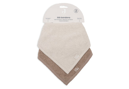 Bavoir bandana - Sand / Milky Coffee