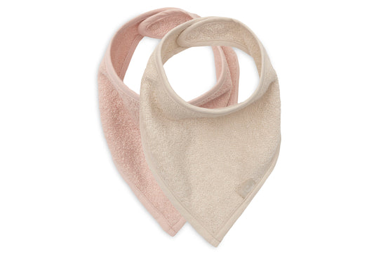 Bavoir bandana - Sand / Silk Rose