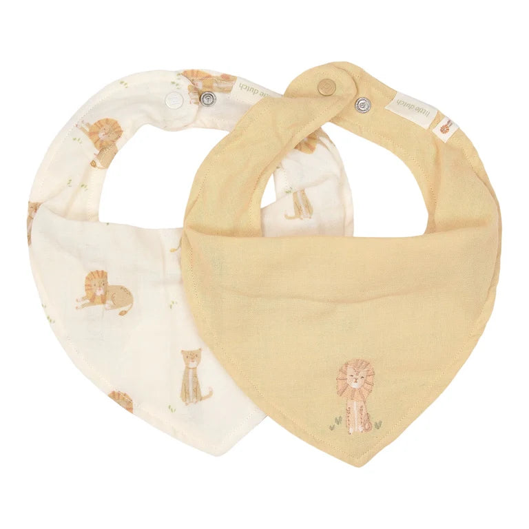 Bavoir bandana - Lot de 2 - Safari Leo