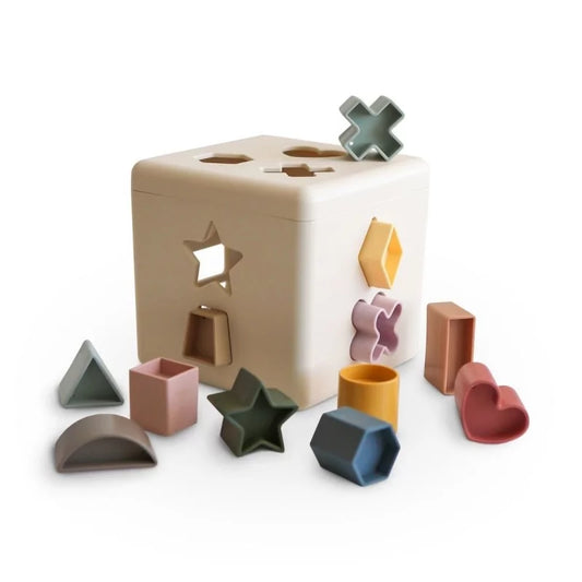 Boîte à formes cube –  12 pièces, packaging