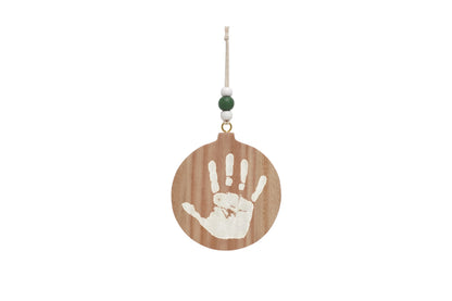 ( PRÉCOMMANDE ) - Boule de Noël empreinte - Bois