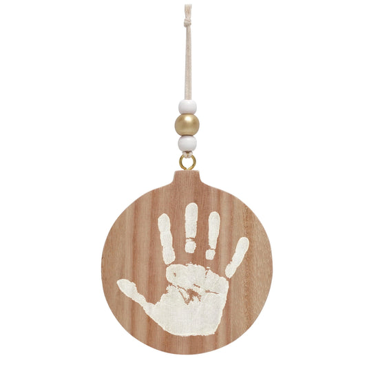 ( PRÉCOMMANDE ) - Boule de Noël empreinte - Bois