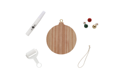 ( PRÉCOMMANDE ) - Boule de Noël empreinte - Bois