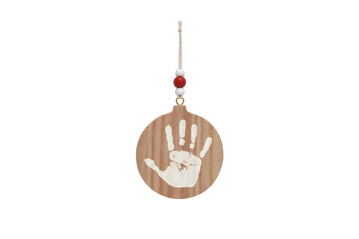 ( PRÉCOMMANDE ) - Boule de Noël empreinte - Bois