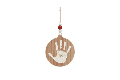 ( PRÉCOMMANDE ) - Boule de Noël empreinte - Bois