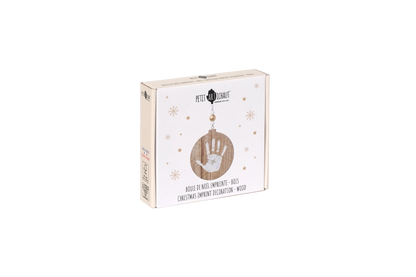 ( PRÉCOMMANDE ) - Boule de Noël empreinte - Bois