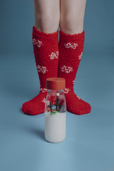 Bouteille sensorielle sonore de noël – Bonhomme de neige, vue 4
