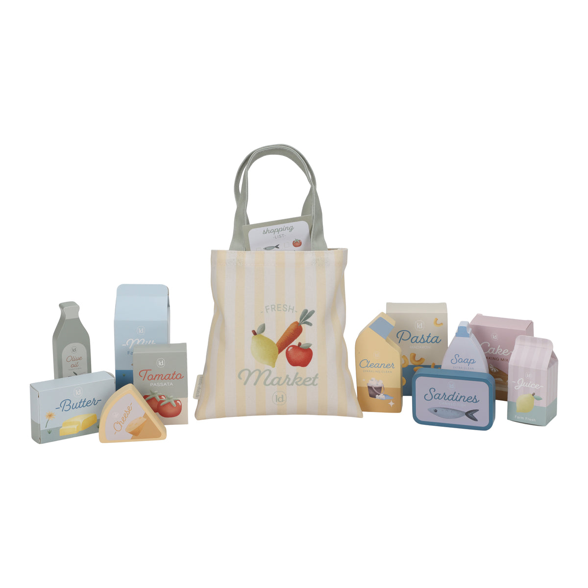 Caddie de courses en bois