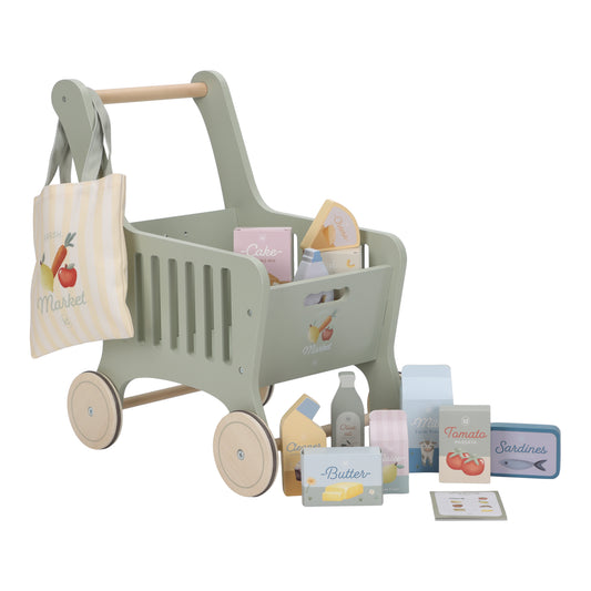 Caddie de courses en bois