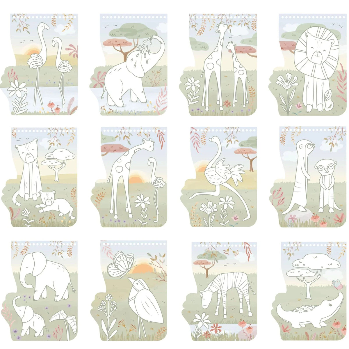 Cahier de coloriage Flamant rose – Safari Friends