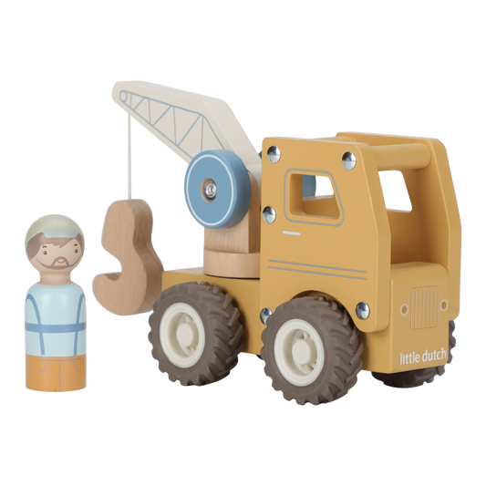 Camion grue en bois