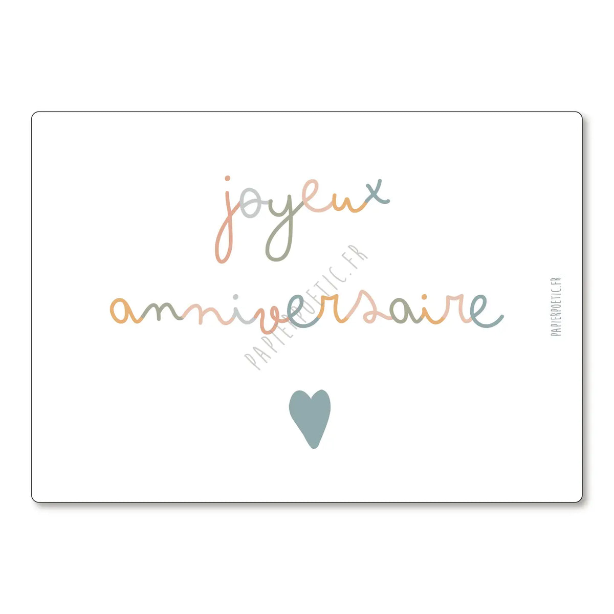 Carte - Joyeux anniversaire multicolore