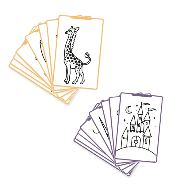 Cartes supplémentaires pour tablette à dessin Kidydraw Mini - Il était une fois + Animaux