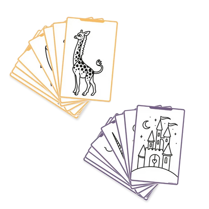 Cartes supplémentaires pour tablette à dessin Kidydraw Mini - Il était une fois + Animaux