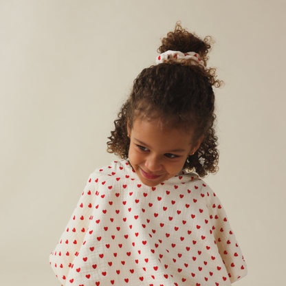 Chouchou cheveux - Coeurs rouges