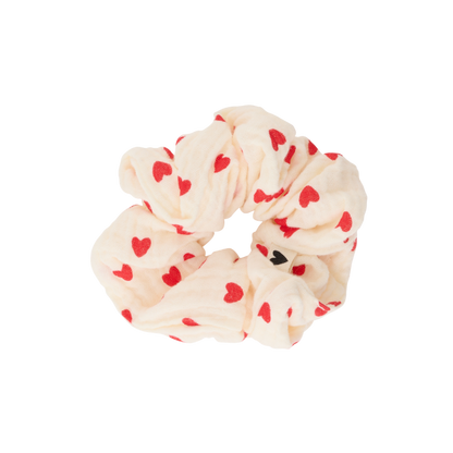Chouchou cheveux - Coeurs rouges