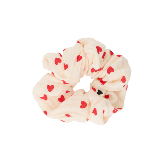 Chouchou cheveux - Coeurs rouges