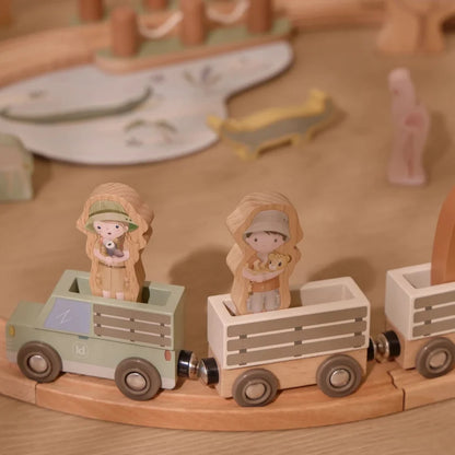Circuit de train en bois - Safari Friends