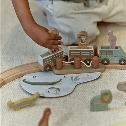 Circuit de train en bois - Safari Friends