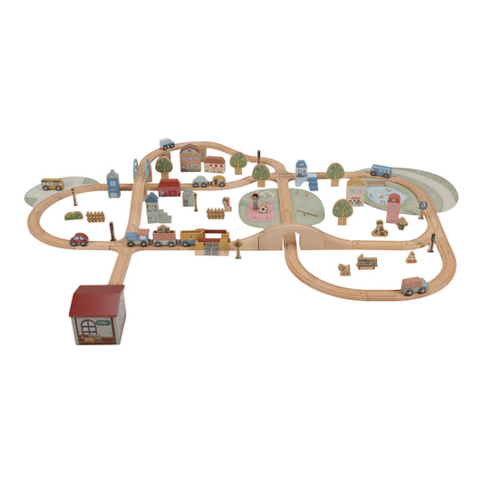 Circuit de train XXL en bois
