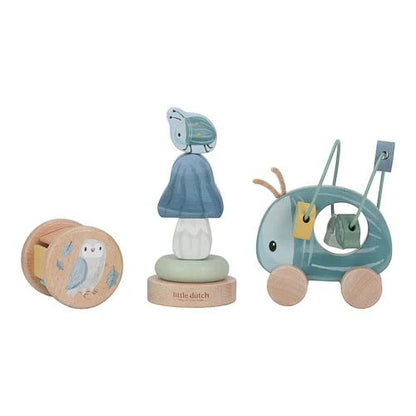 Coffret cadeau - 3 jeux d'éveil en bois - Forest Friends