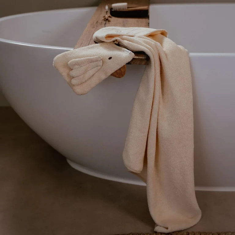 Coffret cadeau - Little Goose - Cape de bain & Gant de toilette Oie