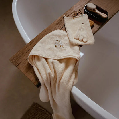 Coffret cadeau - Little Goose - Cape de bain & Gant de toilette Oie