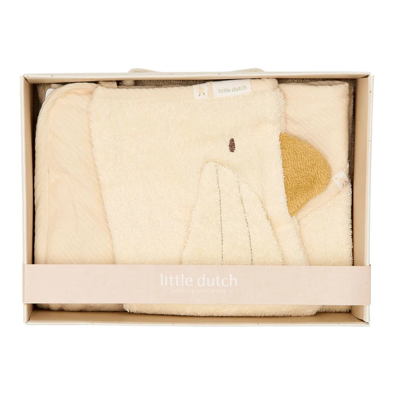 Coffret cadeau - Little Goose - Cape de bain & Gant de toilette Oie