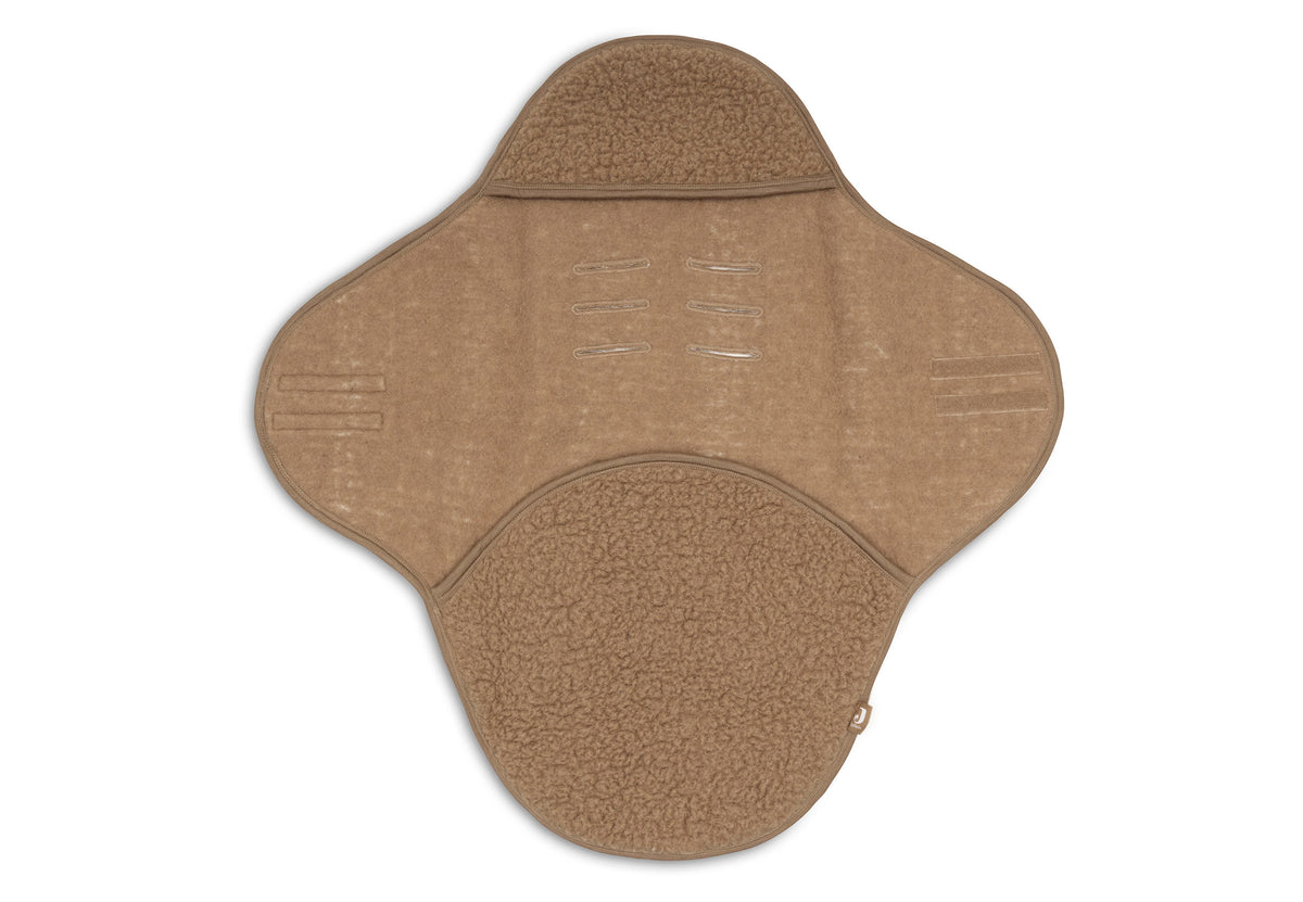 Couverture portefeuille Sherpa - Merino Wool - Dark Hazel