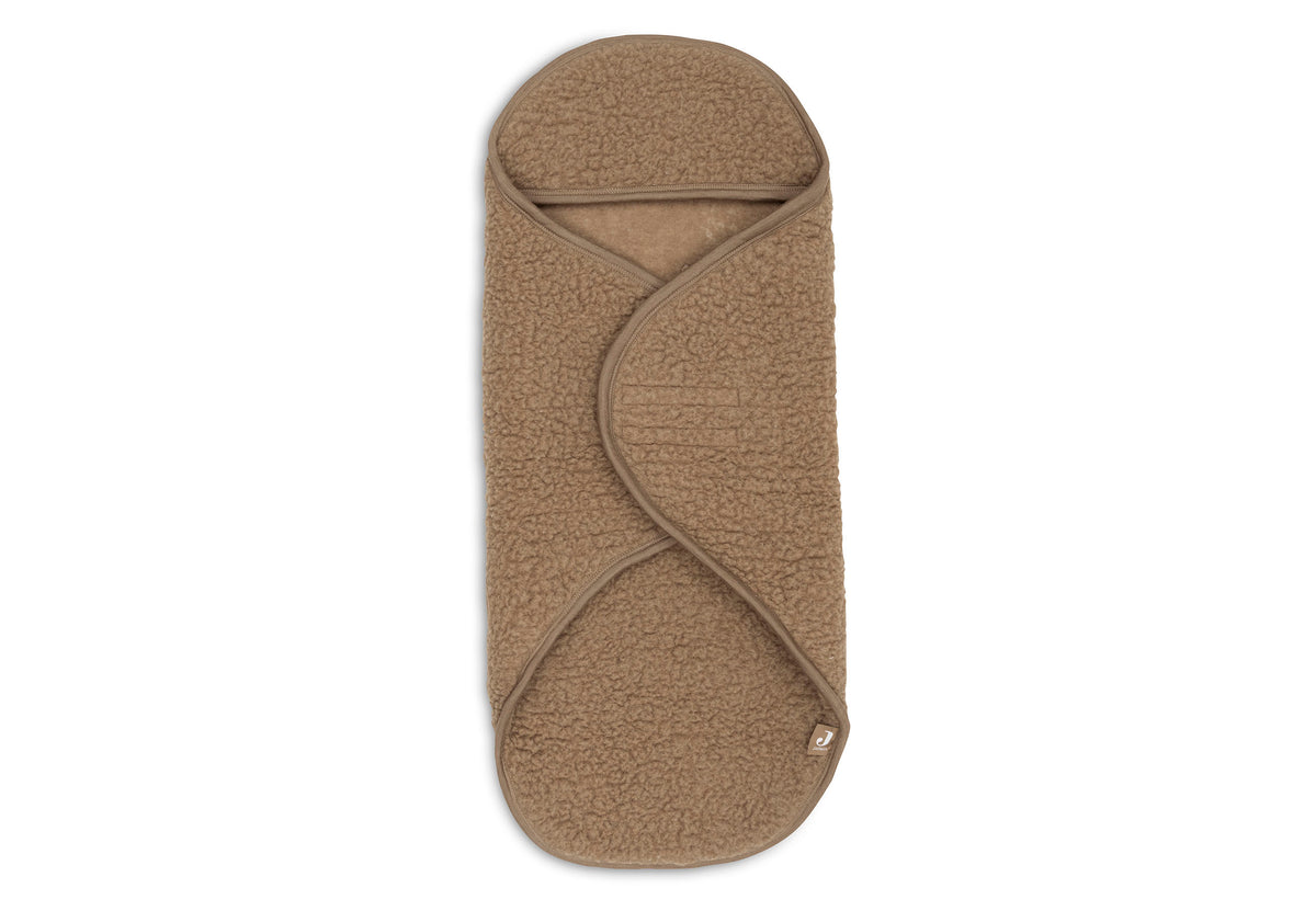 Couverture portefeuille Sherpa - Merino Wool - Dark Hazel
