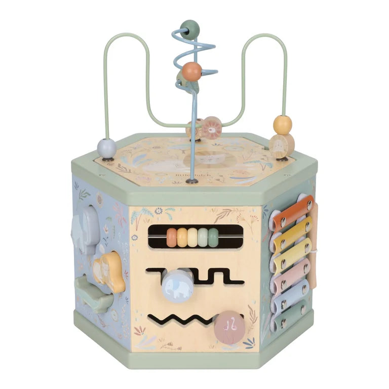 Cube d'activités hexagonal en bois - Safari Friends
