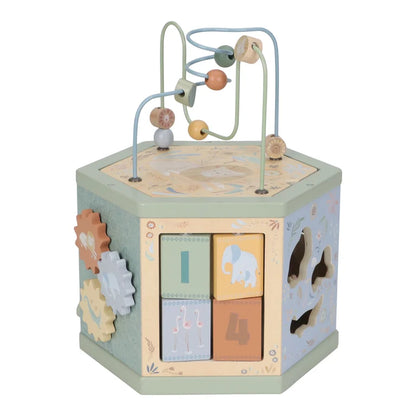 Cube d'activités hexagonal en bois - Safari Friends