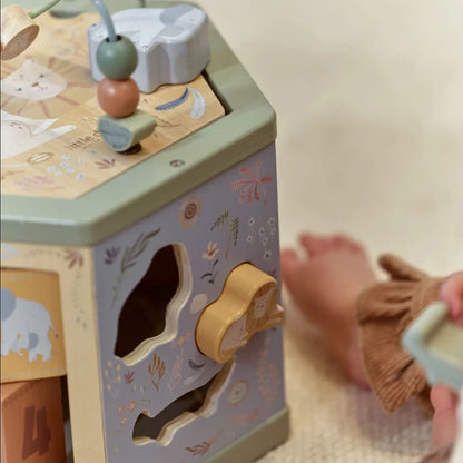 Cube d'activités hexagonal en bois - Safari Friends
