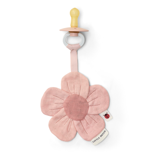 Doudou attache-tétine – Fleur
